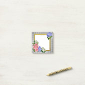 エレガントな花のフレーム（幾何学的な背景） ポストイット (デスク上)