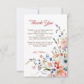 エレガントな花のブライズシャワー サンキューカード (正面)