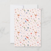 エレガントな花のブライズシャワー サンキューカード (裏面)