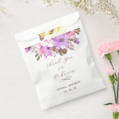 エレガントな花のブライズシャワー フェイバーバッグ (封をした状態)