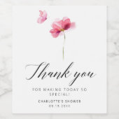 エレガントな花のブライズシャワー ワインラベル (シングルラベル)