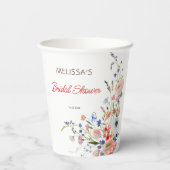 エレガントな花のブライズシャワー 紙コップ (裏面)