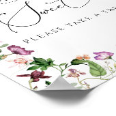 エレガントな花のブライダルシャワーのポスター　愛は甘い ポスター (角)