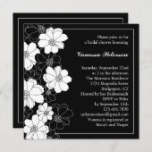 エレガントな花のブライダルシャワーの招待状 招待状 (正面/裏面)