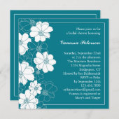 エレガントな花のブライダルシャワーの招待状 招待状 (正面/裏面)