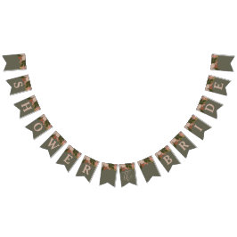 エレガントな花のブライダルシャワーフラグバナー バンティングフラッグ