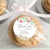 エレガントな花のブライダルシャワー感謝祭 ラウンドシール