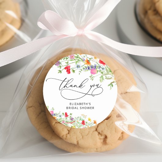 エレガントな花のブライダルシャワー感謝祭 ラウンドシール