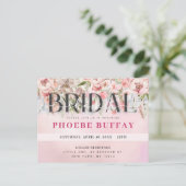 エレガントな花のブライダルシャワー招待状 ポストカード (スタンド正面)