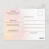 エレガントな花のブライダルシャワー招待状 ポストカード (裏面)