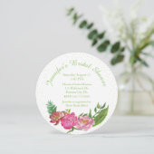 エレガントな花のブライダルシャワー招待状 招待状 (スタンド正面)