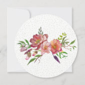 エレガントな花のブライダルシャワー招待状 招待状 (裏面)