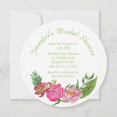 エレガントな花のブライダルシャワー招待状 招待状 (正面)