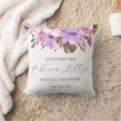 エレガントな花のブライダルシャワー クッション (ブランケット)