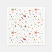 エレガントな花のブライダルシャワー スタンダードカクテルナプキン (正面)