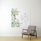 エレガントな花のブライダルシャワー タペストリー (インサイチュ(横))