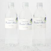 エレガントな花のブライダルシャワー ペットボトルラベル (ボトル)