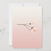 エレガントな花のブライダルシャワー 招待状 (裏面)