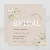 エレガントな花のブライダルシャワー Save The Date セーブザデート (正面/裏面)