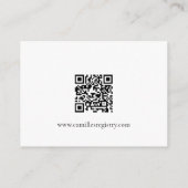 エレガントな花のブライダルシャワーQRコードレジストリー エンクロージャーカード (裏面)