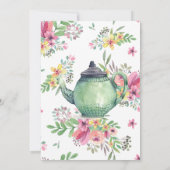 エレガントな花のブライダルティーパーティー 招待状 (裏面)