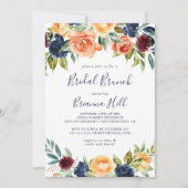 エレガントな花のブライダルランチ ブライダルシャワー招待状 招待状 (正面)