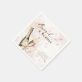 エレガントな花のブランチ＆バブル ブライダルシャワー スタンダードカクテルナプキン (角)