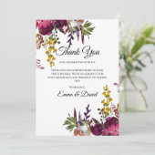 エレガントな花のブーケ サンキューカード (スタンド正面)