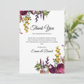 エレガントな花のブーケ サンキューカード (スタンド正面)
