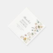 エレガントな花のプリンセスシャワー スタンダードカクテルナプキン (角)