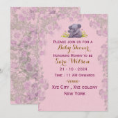 エレガントな花のベビーシャワー招待状 招待状 (正面/裏面)