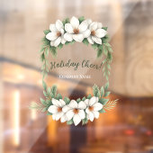 エレガントな花のホリデーシーズン 企業のビジネス ウィンドウサイン (シート2)