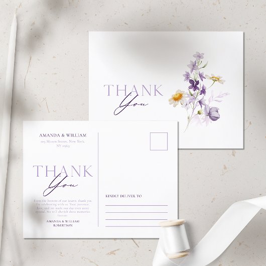 エレガントな花のポストカード 案内ポストカード