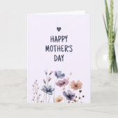 エレガントな花のママ ハッピー マザーズ デー カード (正面)