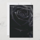 エレガントな花のミッドナイトローズのリハーサルディナー 招待状 (裏面)