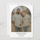 エレガントな花のミニマル写真Save the Date セーブザデート (裏面)