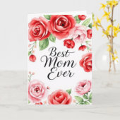 エレガントな花のモダンな母の日カード カード (黄色い花)