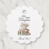 エレガントな花のモチーフが彩る ブライダルシャワーのお祝い フェイバータグ (裏面)