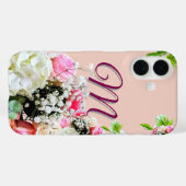 エレガントな花のモノグラムiPhone/iPadケース Case-Mate iPhoneケース (裏面 (横))