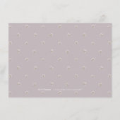 エレガントな花のライラック農村のウェディングレセプションカード エンクロージャーカード (裏面)