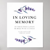 エレガントな花のラベンダー　愛する記憶のサイン ポスター (正面)