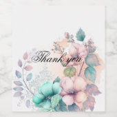 エレガントな花のワインレベル ワインラベル (シングルラベル)