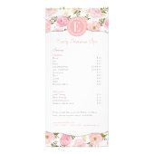 エレガントな花のヴィンテージのカスタムなスパのテンプレート ラックカード (裏面)