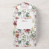 エレガントな花のヴィンテージオールインワン招待状 オールインワン招待状 (外側)