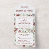 エレガントな花のヴィンテージオールインワン招待状 オールインワン招待状 (内側)