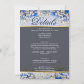 エレガントな花のヴェラムオーバーレイ結婚式招待状 招待状 (裏面)