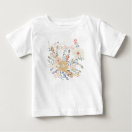 エレガントな花の乙女チックなセリフ ベビーTシャツ