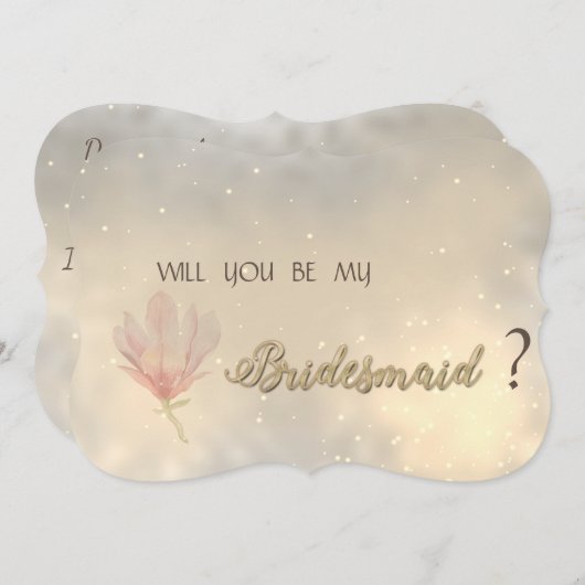 エレガントな花の仲人カード 招待状 (正面/裏面)