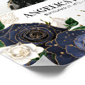 エレガントな花の写真　葬儀用ウェルカムサインポスター ポスター (角)