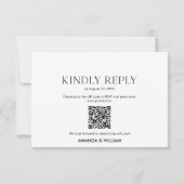 エレガントな花の出欠確認カード ウェディング用 出欠カード (裏面)